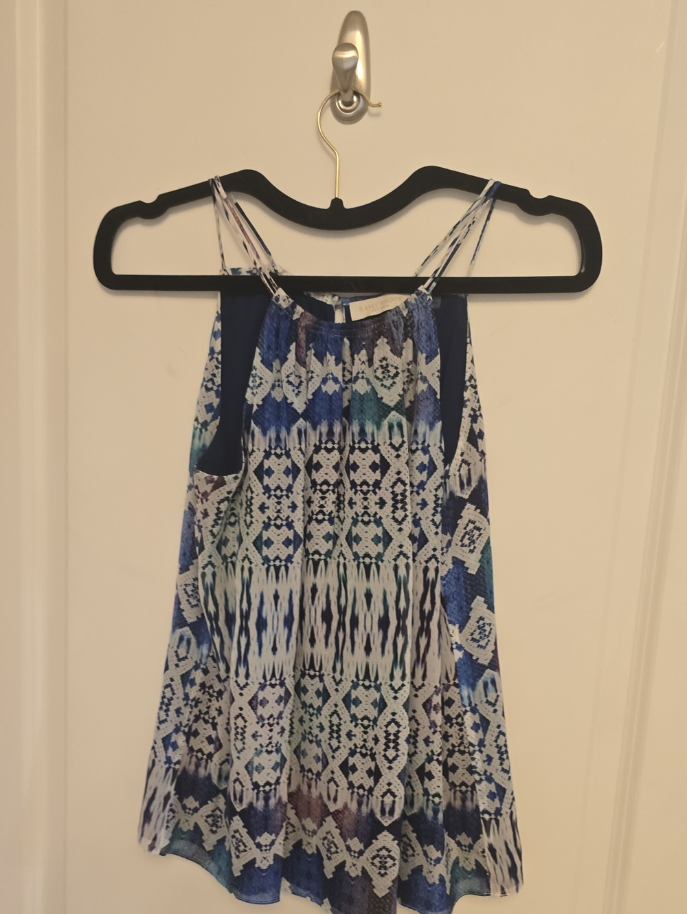 Ramy Brook Blue Patterned Halter Camisole